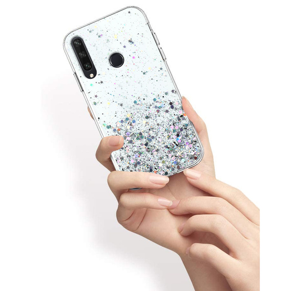 Чoхол до Huawei Y6P, Glittery, прозорий