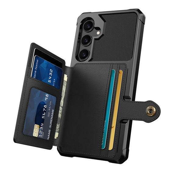 Чохол для Samsung Galaxy A35 5G, Card Holder Kickstand, чорний