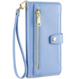 Откидной чехол для iPhone 14 Pro Max, Wallet Zipper Pocket, синий