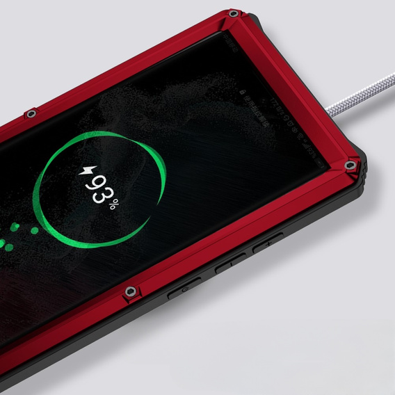 Чехол для Samsung Galaxy S22 Ultra, R-JUST, бронированный, красный