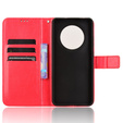 Откидной чехол для Oppo Reno 12FS / 12F, Crazy Horse Wallet, красный