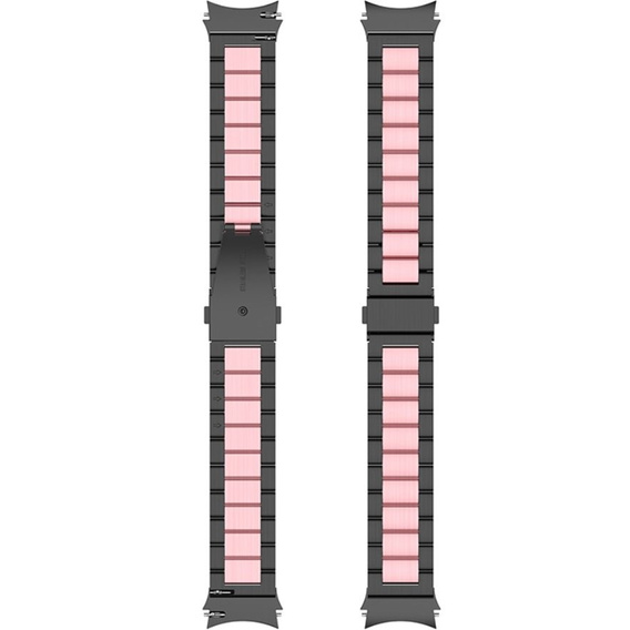 Браслет Stainless для  Samsung Galaxy Watch 4 / 4 Classic - Black/Pink