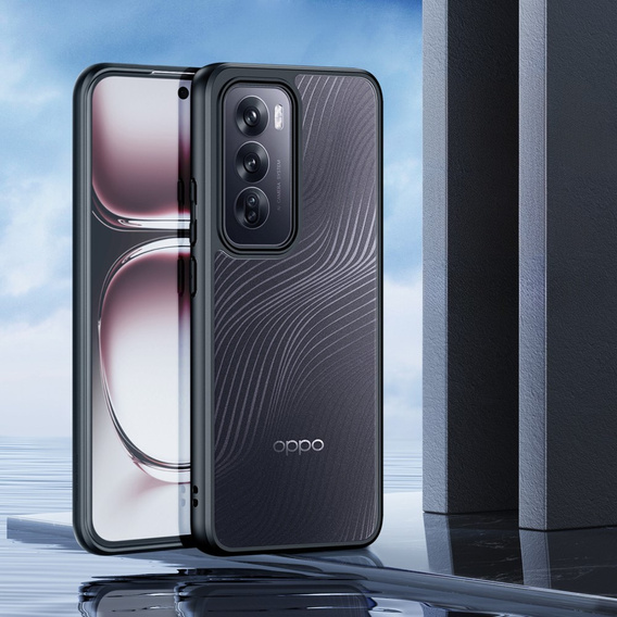 Чохол DuxDucis для Oppo Reno 12, Aimo case, прозорий / чорний