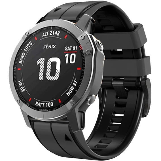 Силіконовий ремінець для Garmin Fenix 26mm, Black