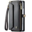 Чохол CASEME для Samsung Galaxy Z Fold6 5G, RFID Leather Wallet з плечовим ременем, чорний