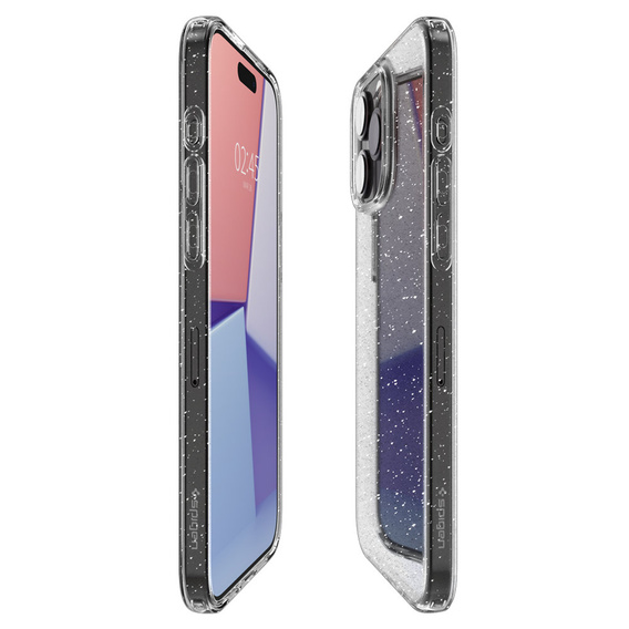 Чехол Spigen для iPhone 15 Pro, жидкокристаллический глиттер, прозрачный