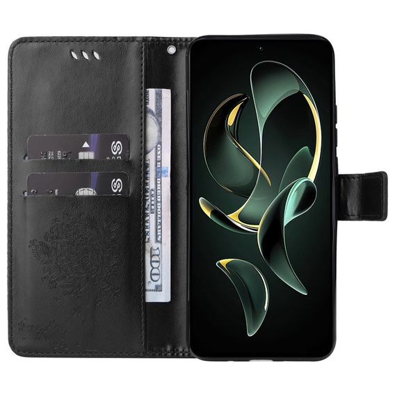Чохол-накладка для Xiaomi 13T / 13T Pro, дерево, чорний