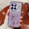 Чохол для OnePlus 12 5G, Glitter Flower, фіолетовий