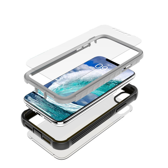 Чoхол Shockproof до iPhone XR, із захисним екраном, чорний