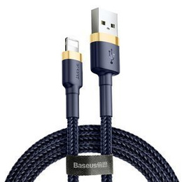 BASEUS Cafule Kaбель Lightning 2,4A 1M - Blue/Gold