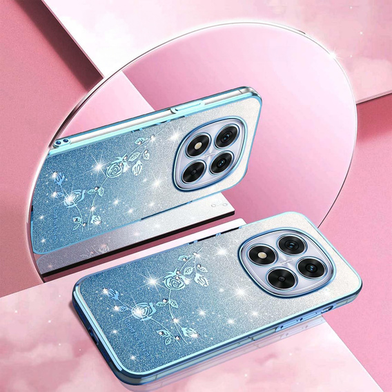 Чехол с блестками Glitter Flower для Xiaomi Redmi Note 15 5G