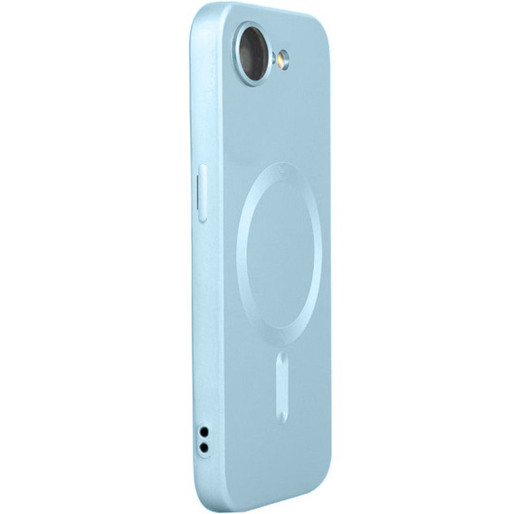 Чехол для iPhone 16E, ColorMag, для MagSafe, синий + закаленное стекло 9H