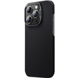 Чехол BENKS Kevlar для iPhone 15 Plus, углеродное волокно, чёрный