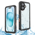 Водонепроницаемый чехол IP68 для iPhone 16 Plus, чёрный