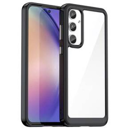 Чoхол до Samsung Galaxy A55 5G, Fusion Hybrid, прозорий / чорний