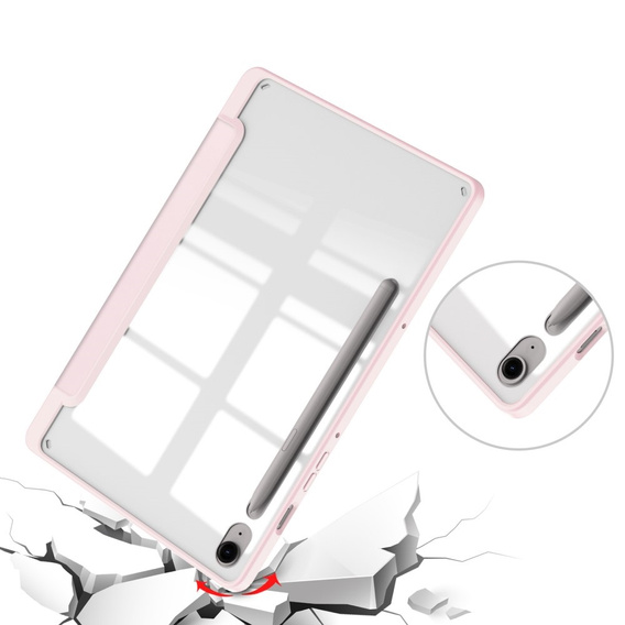 Чохол для Samsung Galaxy Tab S10 FE+ Plus, Smartcase Hybrid, з місцем для стилуса, рожевий