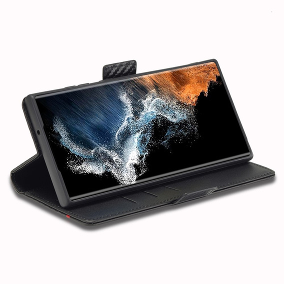 Чохол-книжка для Samsung Galaxy S23 Ultra, Carbon LC.IMEEKE, чорний