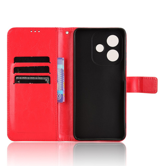 Откидной чехол для Oppo A40 / Oppo A40m, Crazy Horse Wallet, красный