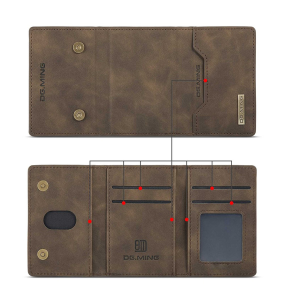 Чoхол до iPhone 14 Pro, DG.MING 2in1, кава