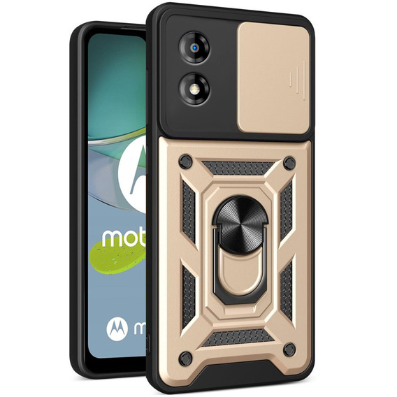 Чохол NOX Camera Slide Motorola Moto E13, CamShield Slide, золото