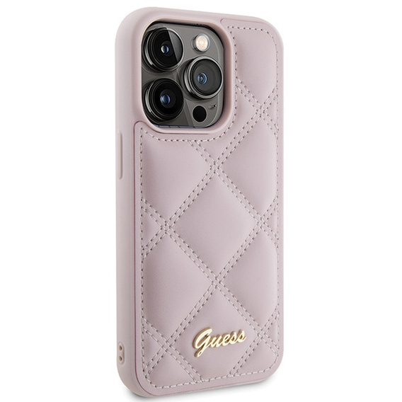 Чехол Guess Quilted Metal Logo для iPhone 15 Pro