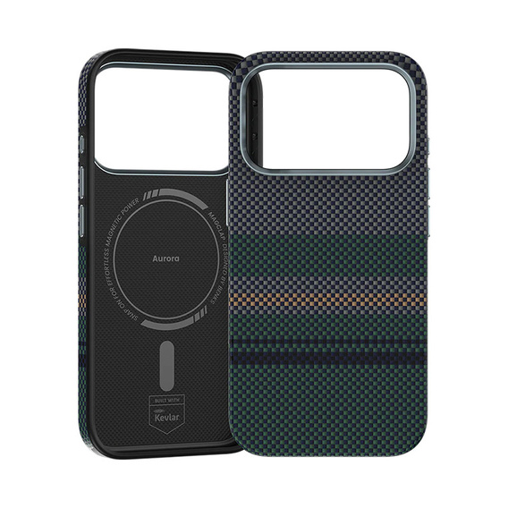 Чехол BENKS Kevlar для Samsung Galaxy S25 Ultra, для MagSafe, Carbon Fiber, чёрный