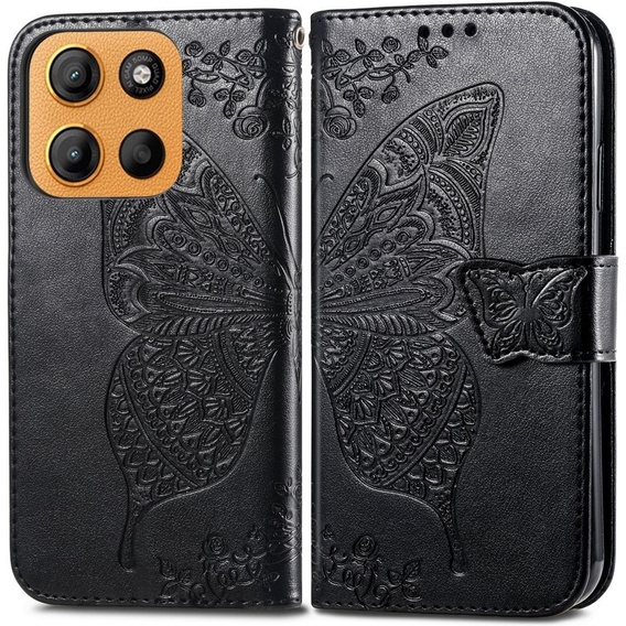 Чохол-книжка для Motorola Moto G15 / Motorola Moto G15 Power, Butterfly, чорний