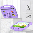 Детский чехол для Samsung Galaxy Tab S10 Lite / S10 FE / S9 FE, Cute Patterns, с подставкой, фиолетовый