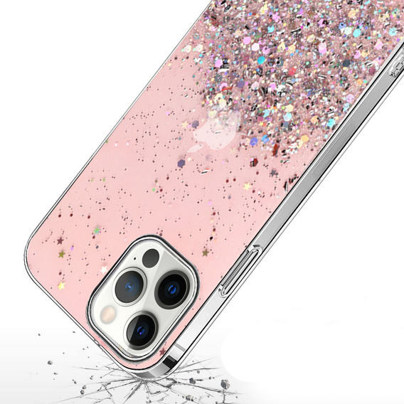 Чoхол до iPhone 13 Pro Max, Glittery, рожевий