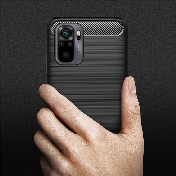 Чoхол до Xiaomi Redmi Note 10 / 10S, Carbon, чорний