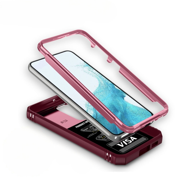 Чехол NOX Camera Slide Samsung Galaxy S23 Plus, CamShield Slide, розовый / красный