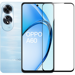 Закаленное стекло 3D для Oppo A60, чёрная рама
