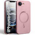 Чехол для iPhone 16E, ColorMag, для MagSafe, розовый + закаленное стекло 9H