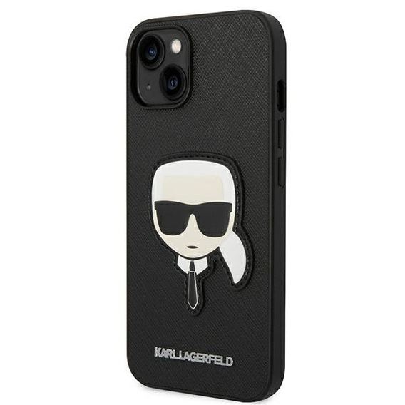 Чехол Karl Lagerfeld до iPhone 14 Plus, Saffiano Karl's Head Patch, чёрный