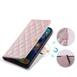 Чохол-сумка для Samsung Galaxy S20 FE, Rhombus Crossbody Leather, рожевий rose gold
