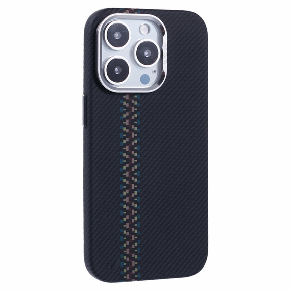 Чехол для iPhone 13 Pro Max, Carbon Fiber MagSafe, чёрный