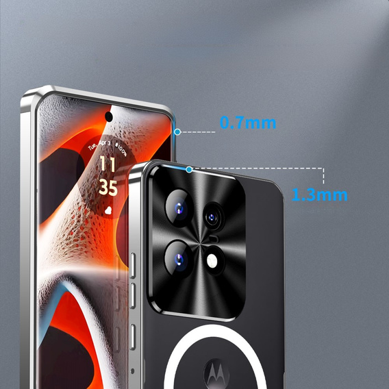 Защитный чехол для камеры Motorola Edge 50 Pro 5G, CamShield MagSafe, серебряный