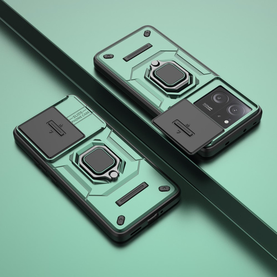 Чохол для Xiaomi 13T / 13T Pro, KickStand Camera Lens, зелений