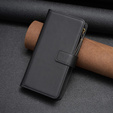 Откидной чехол для Samsung Galaxy A25 5G, Wallet Zipper Pocket, чёрный