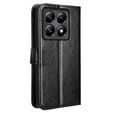 Футляр з клапаном для Xiaomi 14T Pro, Crazy Horse Wallet, чорний