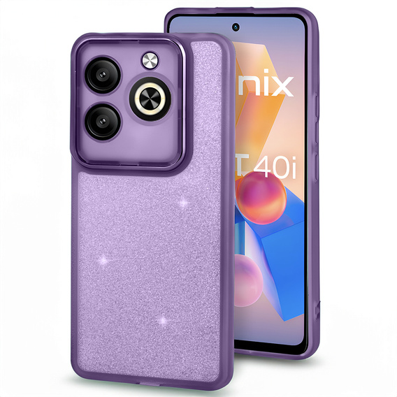 Чoхол до Infinix Hot 40i, Glittery Powder, фіолетовий