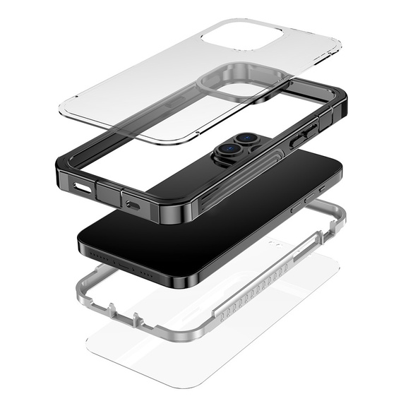 Чехол для iPhone 13 Pro Max, Shockproof, с пленкой, синий
