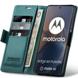 Чохол для Motorola Edge 60 / 60 Fusion, ERBORD Glossy Litchi, гаманець з клапаном, зелений