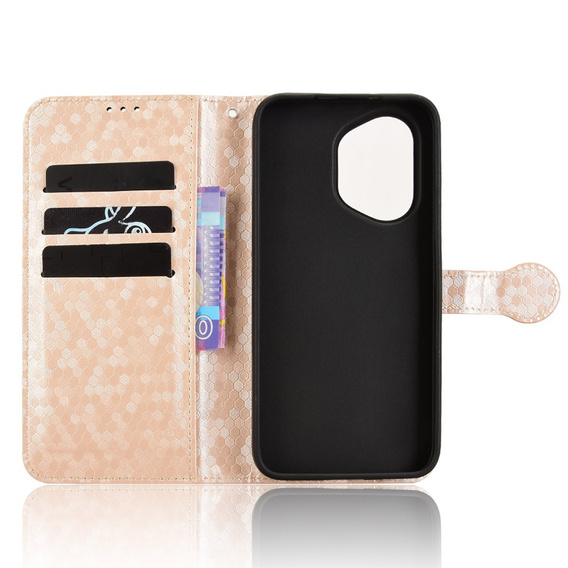 Чохол-фліп для Honor 400 5G, Wallet Rhombus, рожевий