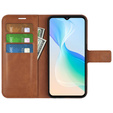 Чехол Wallet до Vivo Y76 5G / Y76s 5G / Y74s, Protective Cover, Brown