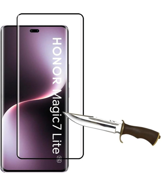 3D загартоване скло для Honor Magic 7 Lite, чорна рамка
