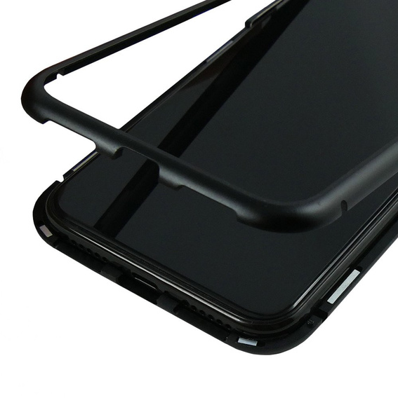 Скляний чохол з магнітною кришкою для iPhone XS Max-Black