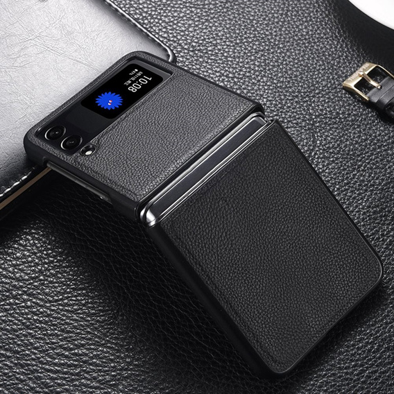 Чохол Litchi Leather для Samsung Galaxy Z Flip 4, Black