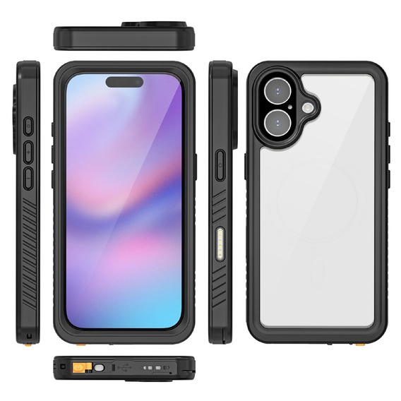 Чохол для iPhone 17, водонепроникний IP68 Redpepper, чорний
