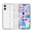 Чехол для iPhone 17, для MagSafe, глиттер, прозрачный